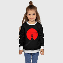 Свитшот детский SAMURAI RED MOON, цвет: 3D-белый — фото 2
