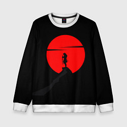 Свитшот детский SAMURAI RED MOON, цвет: 3D-белый