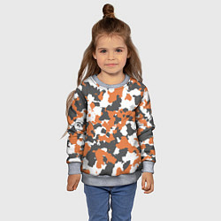 Свитшот детский Orange Camo, цвет: 3D-меланж — фото 2