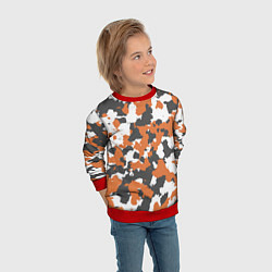 Свитшот детский Orange Camo, цвет: 3D-красный — фото 2