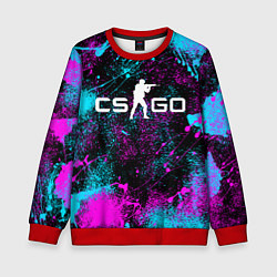 Свитшот детский КС ГО НЕОН CS GO NEON, цвет: 3D-красный