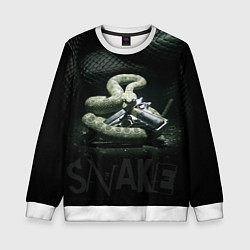 Свитшот детский Змея - пистолет, цвет: 3D-белый