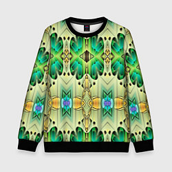 Детский свитшот Green abstract 3d