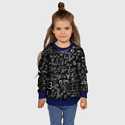 Свитшот детский ФОРМУЛЫ ГЛИТЧ GLITCH, цвет: 3D-синий — фото 2