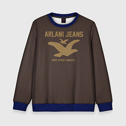 Детский свитшот Узор Brown Orlani Jeans Dope Street Market