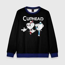 Свитшот детский Cuphead грозные ребята из Криминального чтива, цвет: 3D-синий