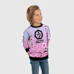 Свитшот детский GOT7 ЦВЕТЫ САКУРЫ, цвет: 3D-черный — фото 2