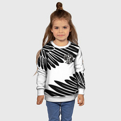 Свитшот детский ГЕРБ РОССИИ КРЫЛЬЯ СВОБОДЫ, цвет: 3D-белый — фото 2