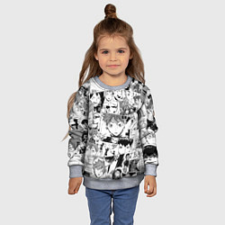 Свитшот детский Волейбол!! pattern, цвет: 3D-меланж — фото 2