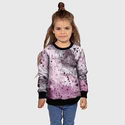 Свитшот детский Гранж Разводы и брызги краски, цвет: 3D-черный — фото 2