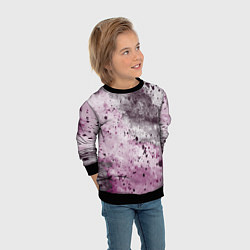 Свитшот детский Гранж Разводы и брызги краски, цвет: 3D-черный — фото 2