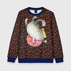 Детский свитшот Забавный кот с клубком