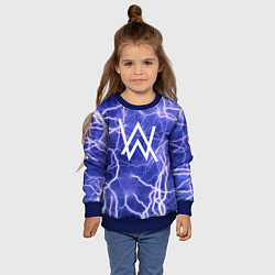 Свитшот детский Alan Walker молнии, цвет: 3D-синий — фото 2