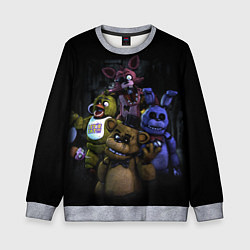Свитшот детский Five Nights at Freddys - FNAF персонажи игры, цвет: 3D-меланж