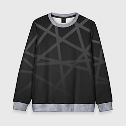 Свитшот детский ГЕОМЕТРИЧЕСКИЙ ПАТТЕРН ЧЕРНЫЙ, цвет: 3D-меланж