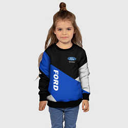 Свитшот детский FORD ФОРД ЧЕРНЫЙ СИНИЙ БЕЛЫЙ, цвет: 3D-черный — фото 2