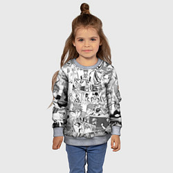 Свитшот детский Kuroko no Basket pattern, цвет: 3D-меланж — фото 2