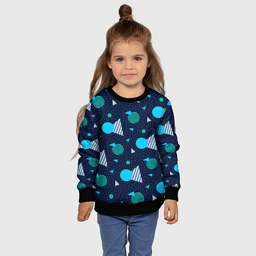 Детский свитшот ГРАФИЧЕСКОЕ ИЗОБРАЖЕНИЯ / 3D-Черный – фото 4
