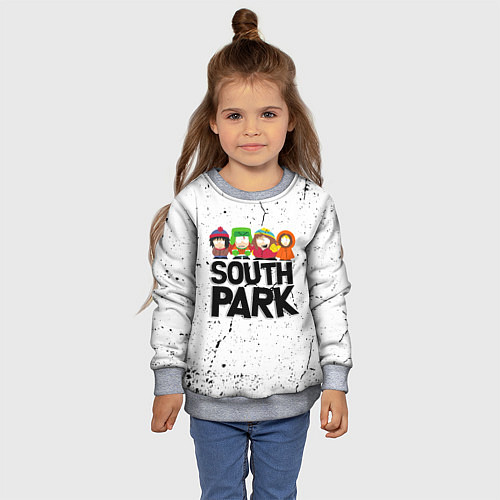 Детский свитшот Южный парк мультфильм - персонажи South Park / 3D-Меланж – фото 4