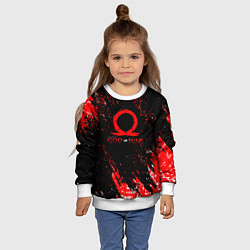 Свитшот детский God of war брызги, цвет: 3D-белый — фото 2