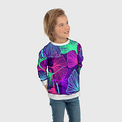 Свитшот детский Neon color pattern Fashion 2023, цвет: 3D-белый — фото 2