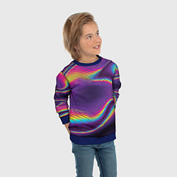 Свитшот детский Neon fashion pattern Wave, цвет: 3D-синий — фото 2