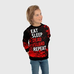 Свитшот детский Eat Sleep Dead Island Repeat Краска, цвет: 3D-черный — фото 2