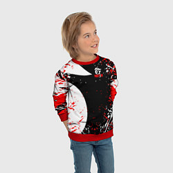 Свитшот детский Free Fire брызги, цвет: 3D-красный — фото 2