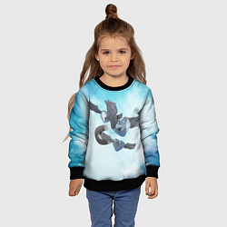 Свитшот детский Angel Hearts, цвет: 3D-черный — фото 2