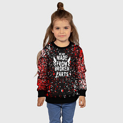 Свитшот детский HOLLYWOOD UNDEAD брызги красок, цвет: 3D-черный — фото 2