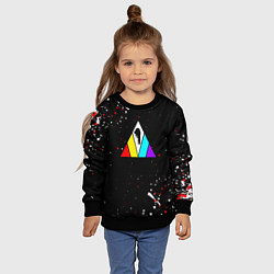 Свитшот детский Imagine dragons брызги красок, цвет: 3D-черный — фото 2