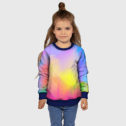 Свитшот детский Красочный неон, цвет: 3D-синий — фото 2
