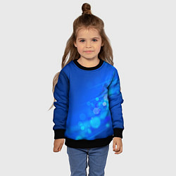 Свитшот детский Блики на синем фоне, цвет: 3D-черный — фото 2
