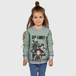 Свитшот детский Spy x Family Семья шпиона, цвет: 3D-меланж — фото 2