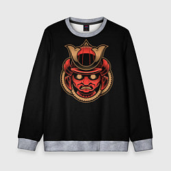 Свитшот детский Чиби Демон Самурай, цвет: 3D-меланж