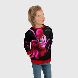 Свитшот детский POPPY PLAYTIME - Mommy long legs Мама длинные ноги, цвет: 3D-красный — фото 2