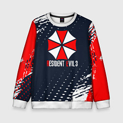 Свитшот детский Umbrella Corporation Resident Evil Краски, цвет: 3D-белый