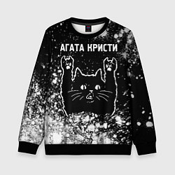 Свитшот детский Агата Кристи Rock Cat FS, цвет: 3D-черный