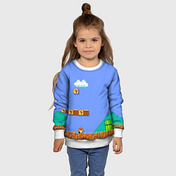 Свитшот детский Марио дизайн, цвет: 3D-белый — фото 2