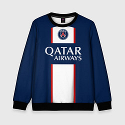 Свитшот детский PSG MBAPPE МБАППЕ ДОМАШНЯЯ ФОРМА 2223, цвет: 3D-черный