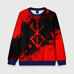 Свитшот детский КЛЕЙМО ЖЕРТВЫ - BERSERKБЕРСЕРК, цвет: 3D-синий