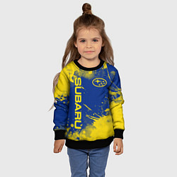 Свитшот детский SUBARU - СУБАРУ БРЫЗКИ КЛАССИЧЕСКИЕ, цвет: 3D-черный — фото 2