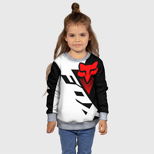 Детский свитшот MOTO FOX - Мотокросс / 3D-Меланж – фото 4