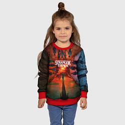 Свитшот детский Stranger Things 4 Измерения, цвет: 3D-красный — фото 2