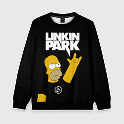 Свитшот детский LINKIN PARK ГОМЕР СИМПСОН, SIMPSONS, цвет: 3D-черный