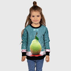 Свитшот детский Груша - juicy pear, цвет: 3D-черный — фото 2