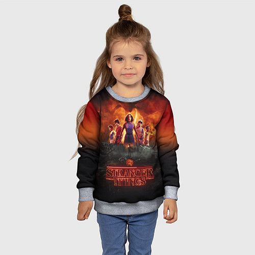 Детский свитшот ОЧЕНЬ СТРАННЫЕ ДЕЛА STRANGER THINGS / 3D-Меланж – фото 4