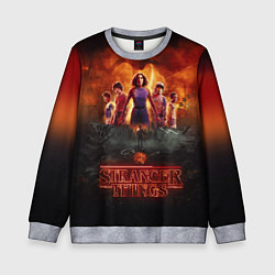 Свитшот детский ОЧЕНЬ СТРАННЫЕ ДЕЛА STRANGER THINGS, цвет: 3D-меланж