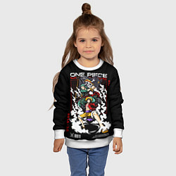 Свитшот детский МУГИВАРА ЛУФФИ И ЗОРО Ван Пис, цвет: 3D-белый — фото 2