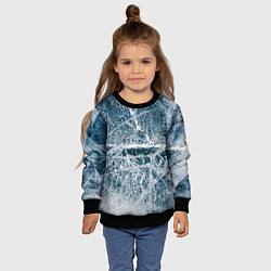 Свитшот детский Потрескавшийся лед, цвет: 3D-черный — фото 2